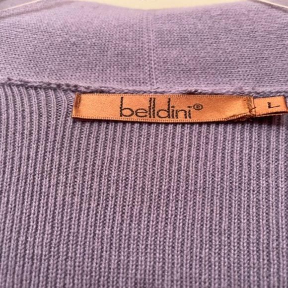 Belldini Open Front Scallop Knit Cardigan - Picture 2 of 3